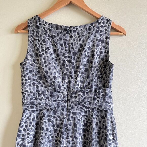 NEW Ann Taylor Stretch Silk Animal Print Sleeveless Draped Dress Size 2 … - Picture 6 of 8